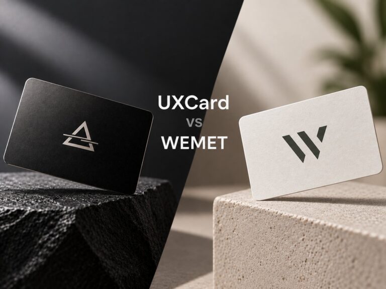 UXCard vs WEMET : acier gravé ou PVC recyclé, quelle carte NFC choisir ?
